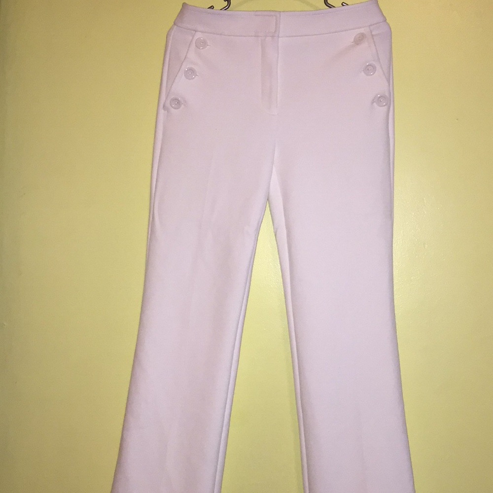 **SOLD** Ann Taylor White Flare Trousers